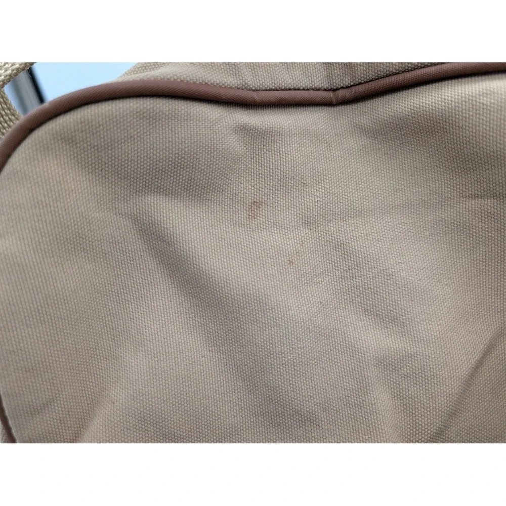 Vintage Ford Edition Eddie Bauer Duffle Bag Canvas Tan Weekender Military